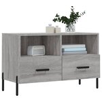 vidaXL Meuble TV Sonoma gris 80x36x50 cm Bois d'ingénierie