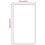 vidaXL Tapis de bain antidérapant Gris 70 x 120 cm PP