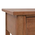 vidaXL Table console bois de sapin massif 126 x 40 x 77 5 cm Marron