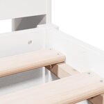 vidaXL Lit bibliothèque sans matelas blanc 140x200 cm bois pin massif