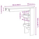 Table de bar vidaXL - Chêne noir - 102x55x103 5 cm - Fabriquée en bois d'ingénierie