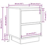 VidaXL Table de chevet avec lumières LED chêne sonoma 38x34x50 cm