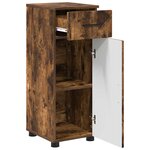 vidaXL Ensemble de mobilier de salle de bain 3 Pièces Chêne fumé