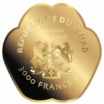 Pièce de monnaie en Or 3000 Francs g 0.031 (1/1000 oz) Millésime 2024 Gold Gift CHRISTMAS DOG 1/1000