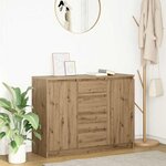vidaXL Buffet et tiroirs chêne artisanal 100 5x35x76cm bois ingénierie