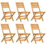 vidaXL Ensemble à manger de jardin 7 Pièces Bois de teck solide