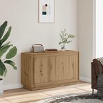 vidaXL Buffet chêne artisanal 102x35x55 cm bois d'ingénierie