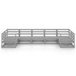 vidaXL Salon de jardin 7 Pièces Bois de pin massif