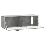vidaXL Meuble TV mural Gris béton 98 x 31 x 30 cm Bois d'ingénierie