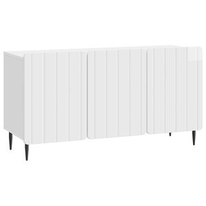 vidaXL Meuble TV 99 x 34 5 x 52 cm Blanc brillant Bois d'ingénierie