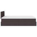 VidaXL Cadre de lit ottoman avec matelas marron foncé 120x190 cm tissu