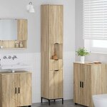 vidaXL Meuble de salle de bain haut Chêne sonoma 31.5 x 33 x 190 cm