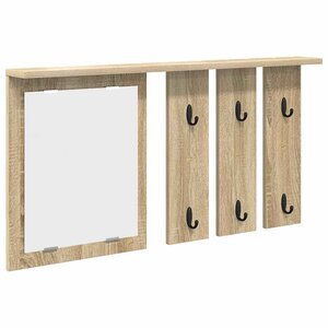 vidaXL Porte-manteau mural avec étagère Chêne sonoma 85 x 10 x 45 cm