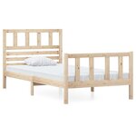 vidaXL Cadre de lit Bois solide 90x200 cm