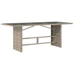 vidaXL Ensemble à manger de jardin et coussins 9 Pièces gris clair rotin