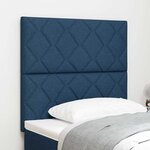 vidaXL Tête de lit avec des lumières à LED Réglable Bleu 90 cm tissu