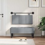 vidaXL Tête de lit suspendue Gris clair Tissu
