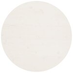 vidaXL Dessus de table Blanc Ø90x2 5 cm Bois de pin massif