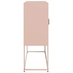 vidaXL Buffet rose 100 5x39x107 cm acier laminé à froid