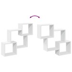 vidaXL Armoire murale 78x18x71 cm blanc bois d'ingénierie