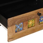 vidaXL Meuble TV Naturel 80 x 33 x 46 cm Bois de mangue massif
