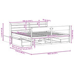 vidaXL Cadre de lit sans matelas 180x200 cm bois massif de pin