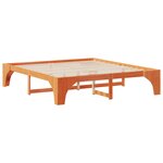 vidaXL Cadre de lit surélevé Marron 180 x 200 cm Bois massif en pin