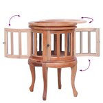 vidaXL Armoire de vitrine Naturel 50x50x76 cm Bois d'acajou massif