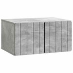vidaXL Meuble TV mural 59 5 x 41 x 30 cm Gris béton Bois d'ingénierie