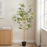 vidaXL Arbre en Bambou Artificiel Vert 55 x 16 x 150 cm