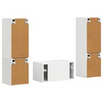 vidaXL Ensemble meuble TV 5 Pièces Blanc Bois d'ingénierie