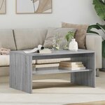 vidaXL Table basse Gris Sonoma 80 x 50 x 40 cm Bois d'ingénierie