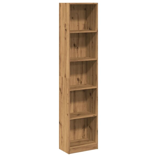 vidaXL Bibliothèque chêne artisanal 40x24x176 cm bois d'ingénierie