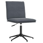 vidaXL Chaise à manger Gris foncé Velours