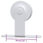 vidaXL Kit de quincaillerie de porte coulissante 183 cm Acier Blanc