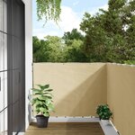 vidaXL Écran d'intimité de balcon crème 700x120 cm PVC
