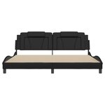 vidaXL Cadre de lit Viana sans matelas noir 200x200 cm similicuir