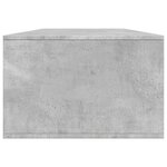 vidaXL Table basse gris béton 102x55x35 cm bois d'ingénierie