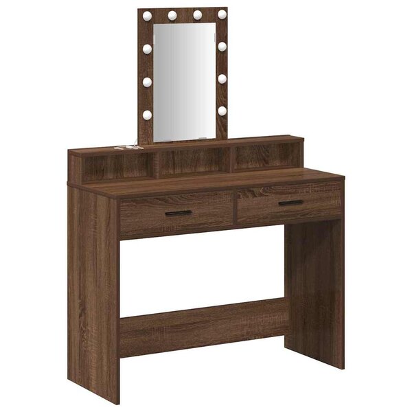 vidaXL Table de Toilette Marron 100 x 41 x 140 cm Bois d'ingénierie