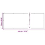 vidaXL Écran de balcon 75 x 400 cm Tissu Oxford Rectangulaire