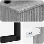 vidaXL Basin de lavage mural Sonoma gris 40 x 35 x 39 cm