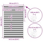 vidaXL Store zèbre marron sable largeur du tissu 140 9 cm polyester