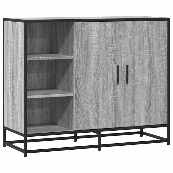 vidaXL Buffet sonoma gris 92x35x76 cm bois d'ingénierie
