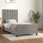 vidaXL Cadre de lit sans matelas gris clair 80x200 cm velours