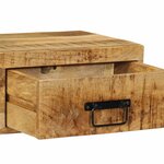 vidaXL Tables de chevet murales 2 Pièces bois de manguier massif brut