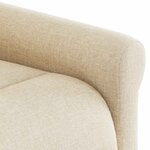 vidaXL Fauteuil inclinable Crème Tissu