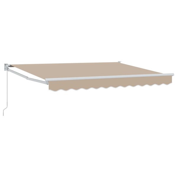 vidaXL Auvent rétractable Beige 3 5 x 2 m 100  Polyester et Aluminium