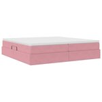 vidaXL Lit avec rangement et matelas Rose 200 x 200 cm Velours