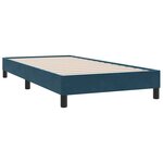 vidaXL Sommier à lattes de lit et matelas et LED bleu foncé 80x210 cm velours