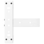 vidaXL Pieds de table basse en T  2 pièces  blanc  28 x 25 x (42-43) cm  acier